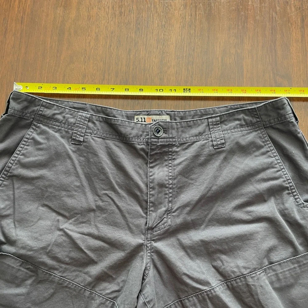 5.11 Tactical Cargo Shorts Mens 38 Grey Cotton Multi-Pocket Outdoor Utility